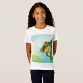 ヒメガエルがサンレイを受ける Tシャツ (正面フル)