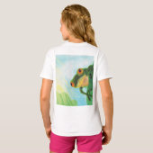 ヒメガエルがサンレイを受ける Tシャツ (裏面フル)