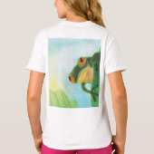 ヒメガエルがサンレイを受ける Tシャツ (裏面)