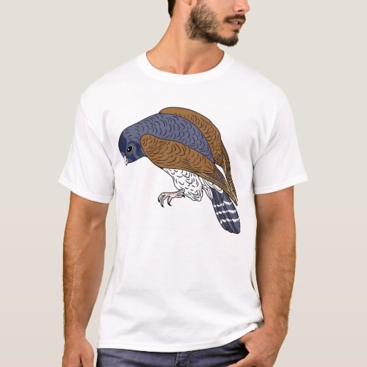 ヒメチョウゲンボウの《鳥》ハヤブサ Tシャツ (正面)