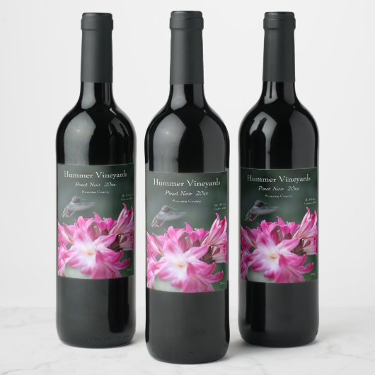 ヒメドリのハチドリ ワインラベル (ボトル)