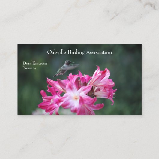 ヒメドリのハチドリ 名刺 (正面)