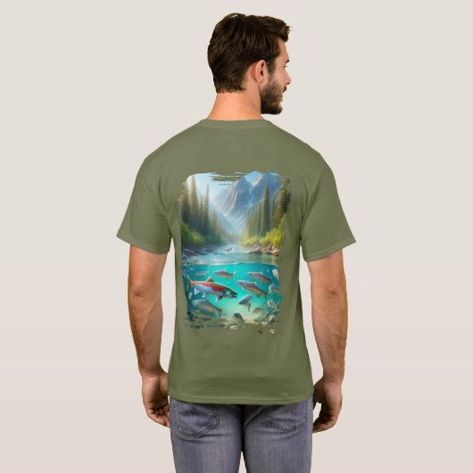 ヒメマス 松の小川 Tシャツ (裏面フル)