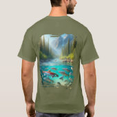 ヒメマス 松の小川 Tシャツ (裏面)