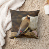 ヒメレンジャクのアメリカ人のMoJoの枕 クッション (ブランケット)