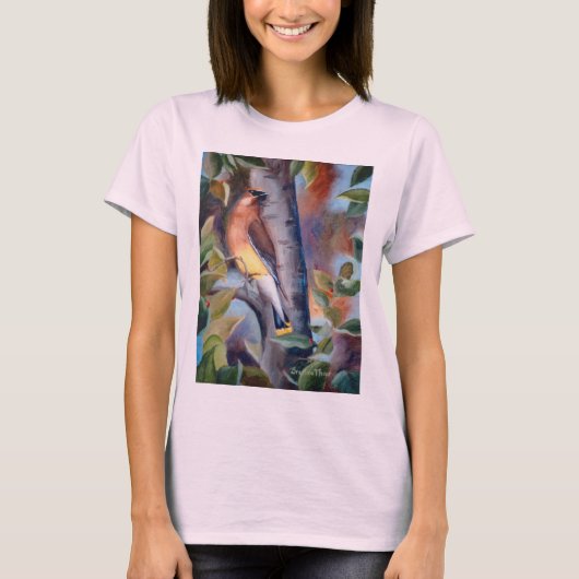 ヒメレンジャクの女性Tシャツ Tシャツ (正面)