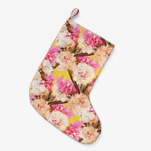 ヒヤシンスとペニスの花に継ぎ目のない模様。ワット スモールクリスマスストッキング (正面 (吊り時))