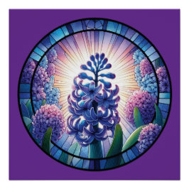 ヒヤシンスのステンドグラス ポスター