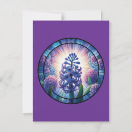 ヒヤシンスのステンドグラス ポストカード