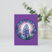 ヒヤシンスのステンドグラス ポストカード (スタンド正面)