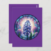 ヒヤシンスのステンドグラス ポストカード (正面/裏面)