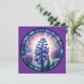 ヒヤシンスのステンドグラス 招待状 (スタンド正面)