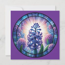 ヒヤシンスのステンドグラス 招待状