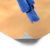 ヒヤシンスの動物が木の柱に止まっていた ポスター (角)