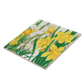 ヒヤシンスの木版画 タイル (側面)