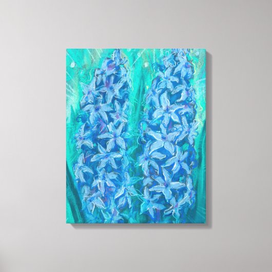 ヒヤシンスの花イースターギフト絵画フローラ キャンバスプリント (正面)