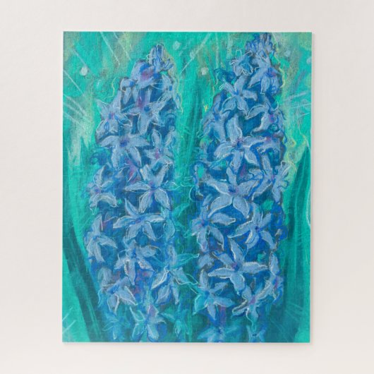 ヒヤシンスの花イースターギフト絵画フローラ ジグソーパズル (縦)