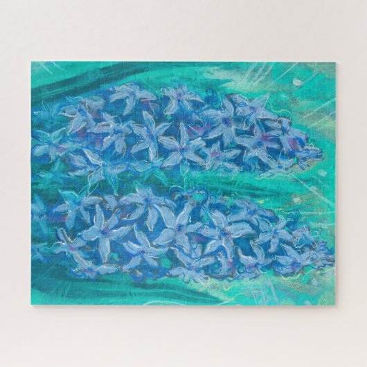 ヒヤシンスの花イースターギフト絵画フローラ ジグソーパズル (横)