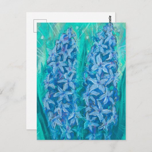 ヒヤシンスの花イースターギフト絵画フローラ ポストカード (正面/裏面)