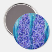 ヒヤシンスの花イースターギフト絵画フローラ マグネット (正面/裏面)