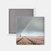 ヒヤシンスの虹とオランダの風車 マグネット (正面/裏面)