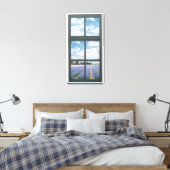 ヒヤシンスフローラフェイクウィンドウビュー キャンバスプリント (インサイチュ (寝室))