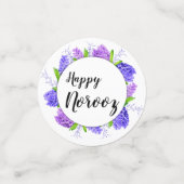 ヒヤシンスリースハッピーノーウズパープル新年 コンフェッティ (スモール正面)