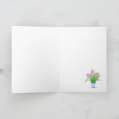 ヒヤシンス感動的引用文グリーティングカード カード (内部)