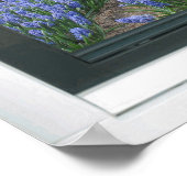 ヒヤシンス花春フェイク窓ビューポスター ポスター (角)