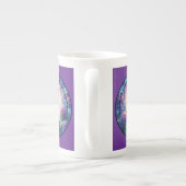 ヒヤシンス ステンドグラス アート ボーンチャイナマグカップ (裏面)