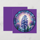 ヒヤシンス ステンドグラス アート 招待状 (正面/裏面)