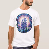 ヒヤシンス ステンドグラス アート Tシャツ (正面)