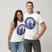 ヒヤシンス ステンドグラス アート Tシャツ (ユニセックス)