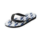 ヒヤシンス・マカオ鳥の漫画イラストレーション キッズビーチサンダル (アングル)