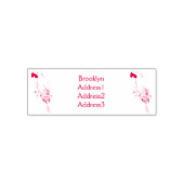 ヒヤシンス・マカオ鳥の漫画イラストレーション セルフインキングスタンプ (デザイン)