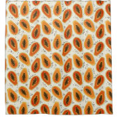 ヒヤパパイヤ模様 シャワーカーテン (正面)