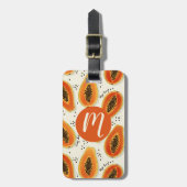 ヒヤパパイヤ模様 ラゲッジタグ (正面縦)