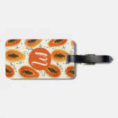 ヒヤパパイヤ模様 ラゲッジタグ (裏面横)