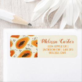 ヒヤパパイヤ模様 ラベル