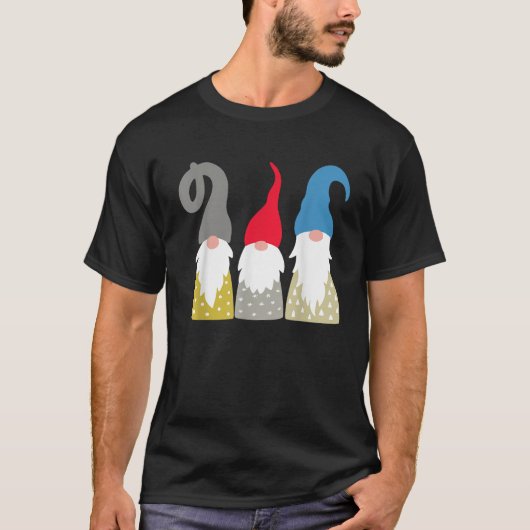 ヒュッゲ クリスマス ノーム  ホリデー ノーム 面白い ノーム Tシャツ (正面)
