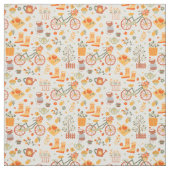 ヒュッゲ コテージコア ティーガーデン 自転車 ファブリック (見本)