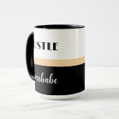 ヒュッスルミニマルパーソナライズされたボスバーベ マグカップ (正面左)