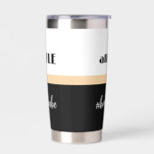 ヒュッスルミニマルパーソナライズされたボスバーベ 保温保冷タンブラー (左面)