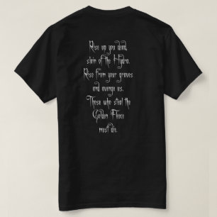 「ヒュドラの子供」の骨組及び引用文 Tシャツ