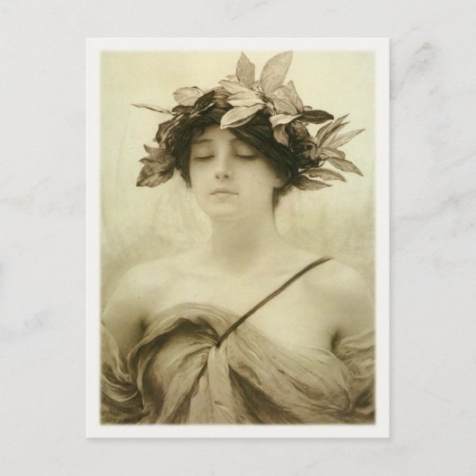 ヒュベール・フォン・ヘルコマーズ付絵画きはがき ポストカード (正面)