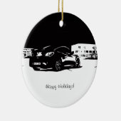 ヒュンダイの起源のクーペの背面図 セラミックオーナメント (右)