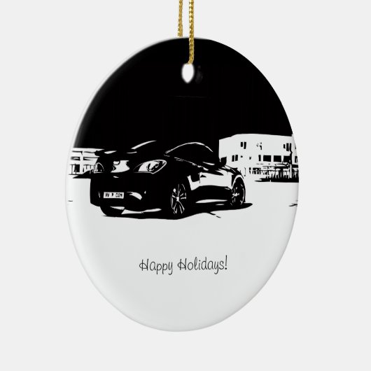 ヒュンダイの起源のクーペの背面図 セラミックオーナメント (右)