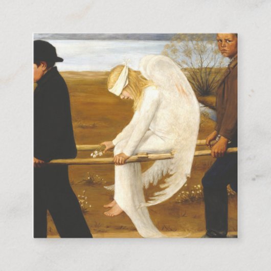 ヒューゴ・シンバーグの傷ついた天使1903 スクエア名刺 (正面)