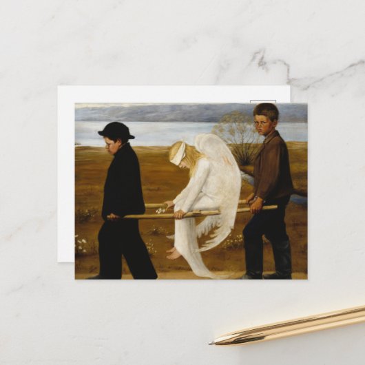 ヒューゴ・シンバーグの傷ついた天使 ポストカード (正面/裏面インサイチュ)