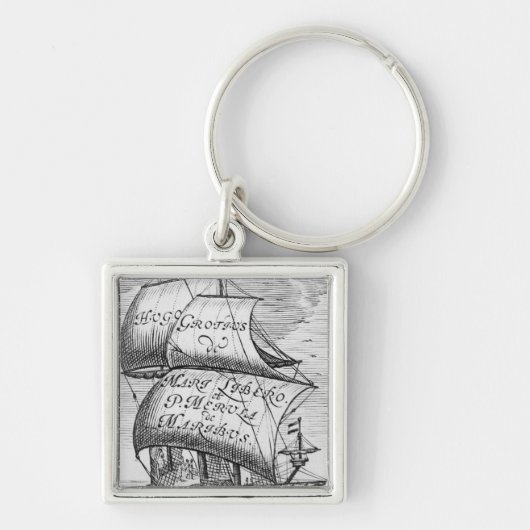 ヒューゴGrotius著「Deマリリベロ」へのFrontispiece、 キーホルダー (正面)